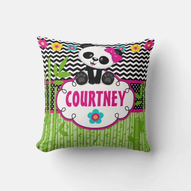 Cojín decorativo animal del monograma del oso de (Anverso)