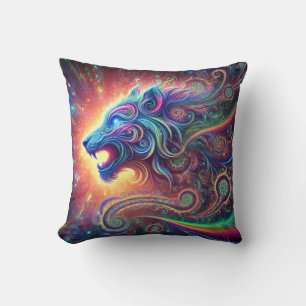 Cojín Decorativo Animal psicodélico - Espíritu galáctico