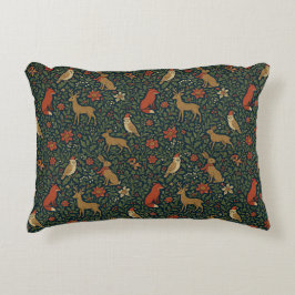 Cojín Decorativo Animal y Botánico Navideño Victoriano