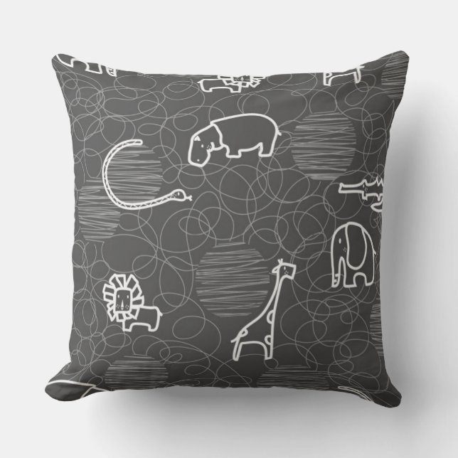 Cojín Decorativo animales 5 del safari (Anverso)