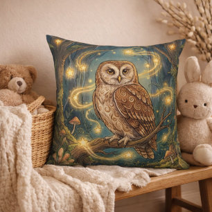 Cojín Decorativo Animales adorables del bosque de búhos 