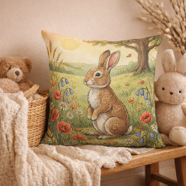 Cojín Decorativo Animales adorables del bosque de conejos