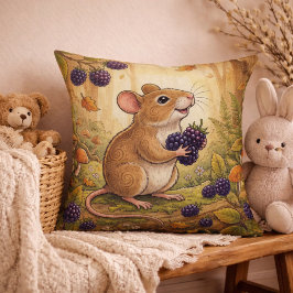 Cojín Decorativo Animales adorables del bosque de ratones
