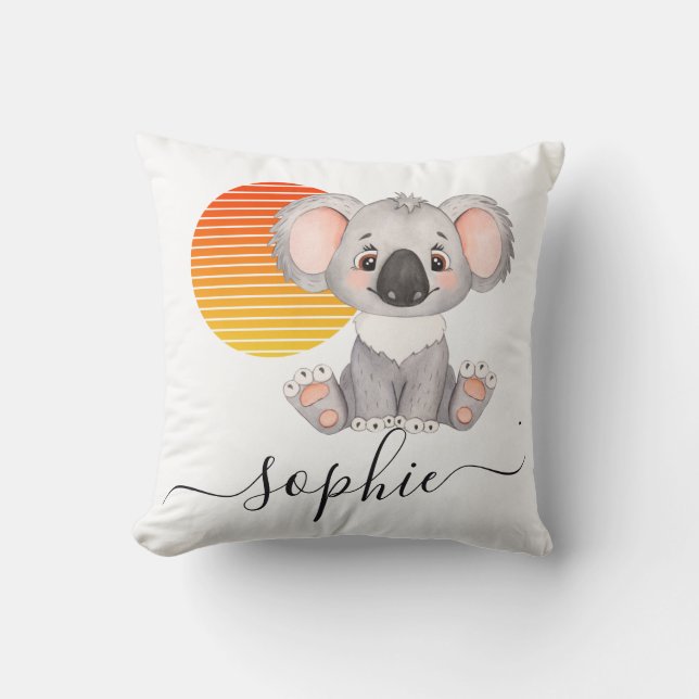 Cojín Decorativo animales australianos whimsical Koala (Anverso)