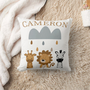 Cojín Decorativo Animales Bebés Safari Boho Lindos
