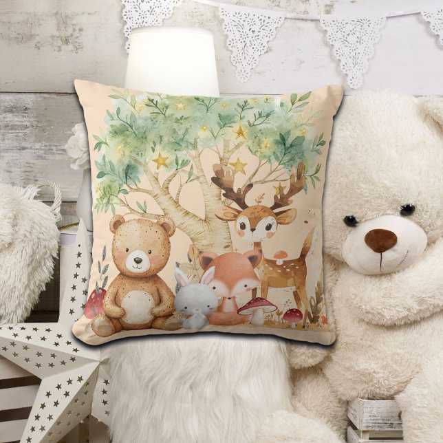 Cojín Decorativo Animales caprichosos del bosque de Woodland (Subido por el creador)