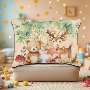 Cojín Decorativo Animales caprichosos del bosque de Woodland