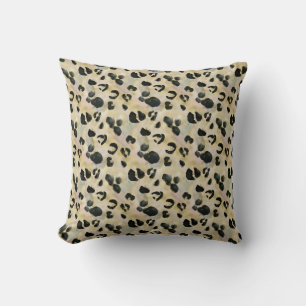 Cojín Decorativo Animales Cheetah Imprimir negro, oro