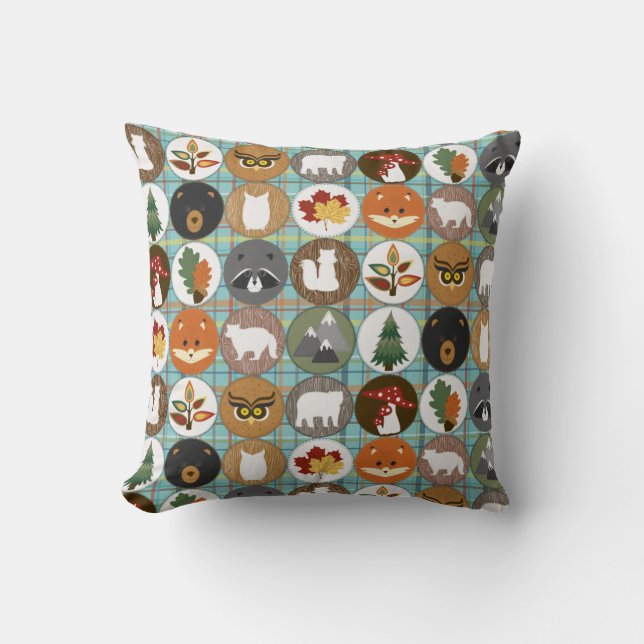 Cojín Decorativo Animales Cute Woodland (Anverso)