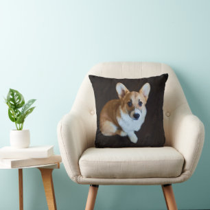 Cojín Decorativo Animales de bebé más afectados Corgi Buscando