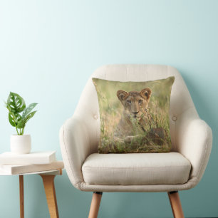 Cojín Decorativo Animales de bebé más afectados Cubo de león para
