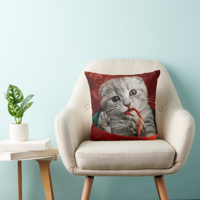 Cojín Decorativo Animales de bebé más afectados | Gatito de peluche (Silla)