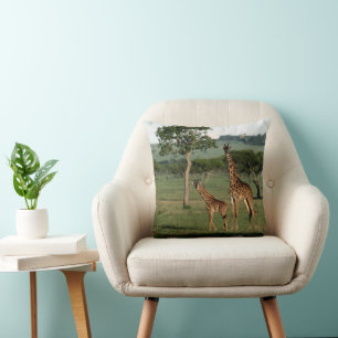 Cojín Decorativo Animales de bebé más afectados   Giraffe Calf & Ma