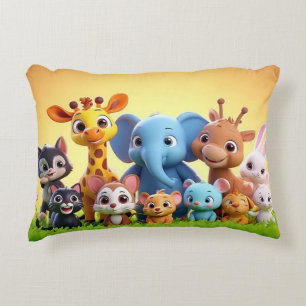 Cojín Decorativo Animales de Dibujos Animados Adorables