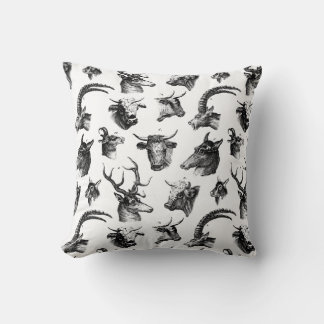 Cojín Decorativo Animales de la época vacas de ciervo Oxen Antelope