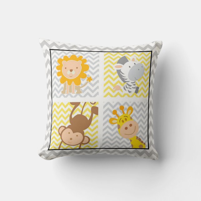 Cojín Decorativo Animales de Personalizado lindo (Anverso)