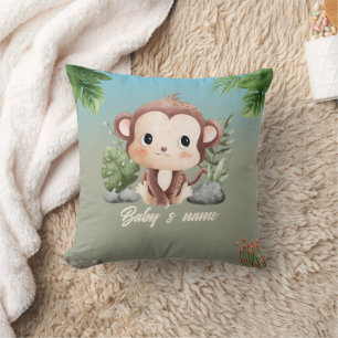 Cojín Decorativo Animales de Safari Adorables Mono Elefante lado 2