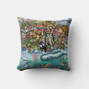 Cojín Decorativo Animales de Tierra y Mar