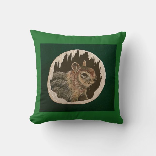 Cojín Decorativo "Animales de vacaciones de invierno" (Anverso)