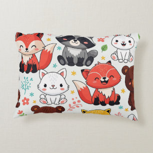 Cojín Decorativo Animales de Woodland sin soldadura