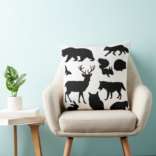 Cojín Decorativo Animales del bosque, fauna (Silla)
