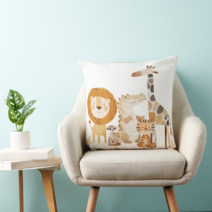 Cojín Decorativo Animales del zoológico para bebés