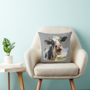 Cojín Decorativo Animales divertidos amantes de las vacas