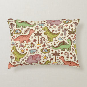 Cojín Decorativo Animales extintos. Reptiles prehistóricos. Cute C