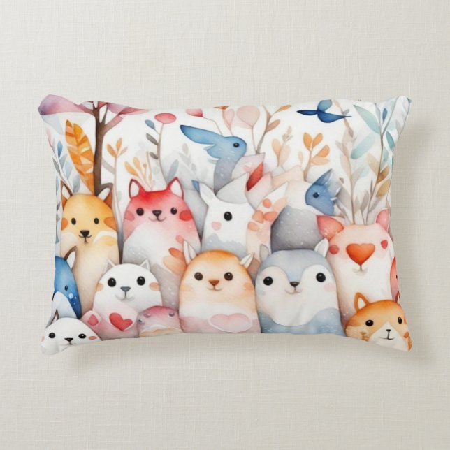 Cojín Decorativo Animales florales y bonitos diseños (Anverso)