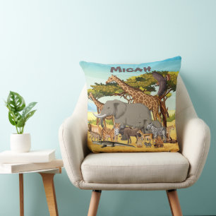 Cojín Decorativo Animales personalizados de África