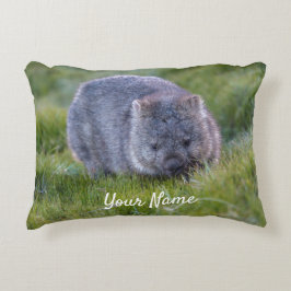Cojín Decorativo Animales salvajes Cute Wombat Australia Green