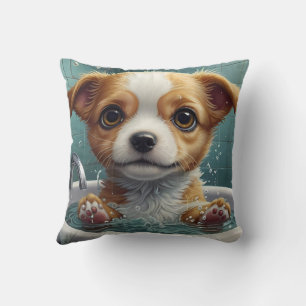 Cojín Decorativo Animales tomándose una bata graciosa