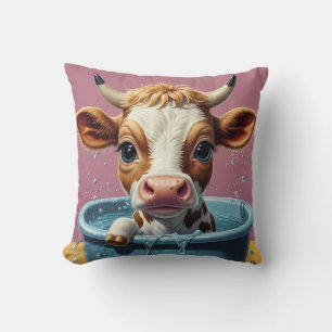 Cojín Decorativo Animales tomándose una bata graciosa