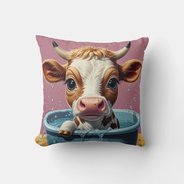 Cojín Decorativo Animales tomándose una bata graciosa (Anverso)