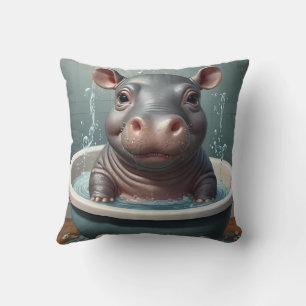 Cojín Decorativo Animales tomándose una bata graciosa