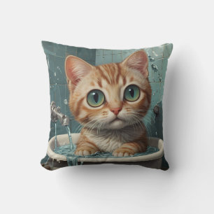 Cojín Decorativo Animales tomándose una bata graciosa