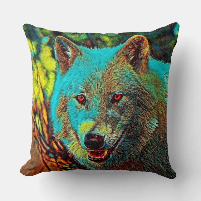 Cojín Decorativo AnimalMix_Wolf_008 (Anverso)