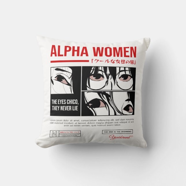 Cojín Decorativo Anime Alpha Women (Anverso)