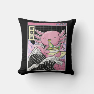 Cojín Decorativo Anime Chica Waifu Que Ama A Anime Ramen Y Sketchi