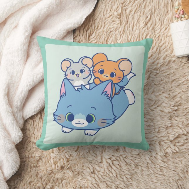 Cojín Decorativo Anime Tom, Jerry y Tuffy (Manta)