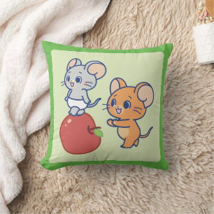Cojín Decorativo Anime Tuffy y Jerry Apple Rolling