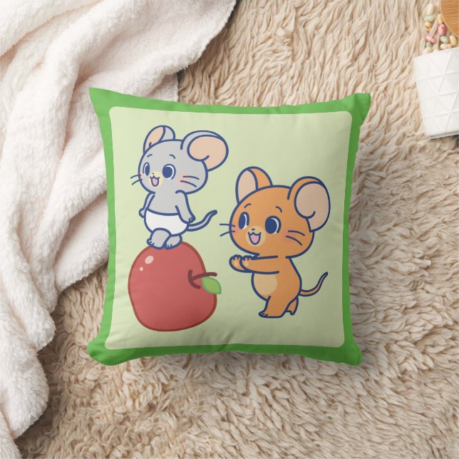 Cojín Decorativo Anime Tuffy y Jerry Apple Rolling (Manta)