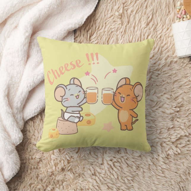 Cojín Decorativo Anime Tuffy y Jerry Cheese (Manta)