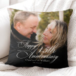 Cojín Decorativo Aniversario Boda personalizado<br><div class="desc">Celebra tu amor con nuestro Cojín decorativo Aniversario Boda Personalizado, que presenta un diseño elegante con una fotografía de pareja y caligrafía de moda. Este sencillo pero elegante sake hace de este momento un regalo de boda, perfecto para darle un toque personalizado a su hogar y para apreciar sus recuerdos...</div>