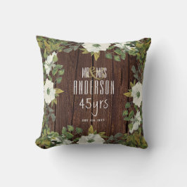 Cojín Decorativo Aniversario de Boda RÚSTICO CUALQUIER hito