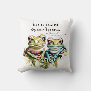 Cojín Decorativo Aniversario de Bodas de 10 Años Fiesta de Jardín C