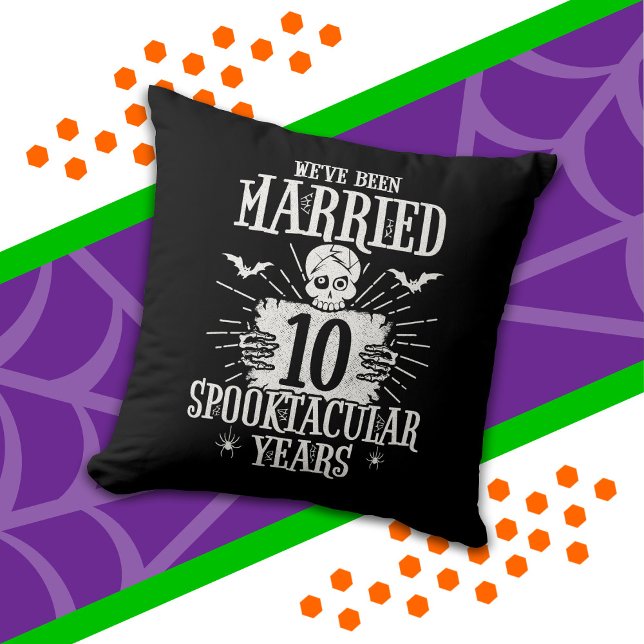 Cojín Decorativo Aniversario de bodas número 10 Halloween Spooktacu (Subido por el creador)
