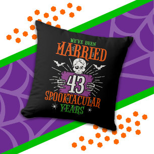 Cojín Decorativo Aniversario de bodas número 43 Espeluznante de Hal