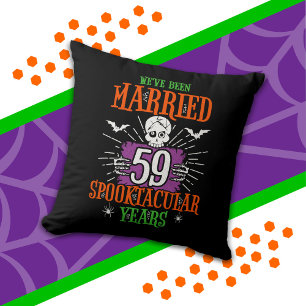 Cojín Decorativo Aniversario de bodas número 59 Spooktacular de Hal