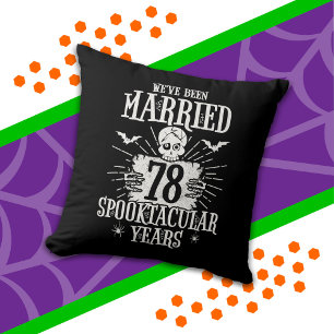 Cojín Decorativo Aniversario de bodas número 78 Spooktacular de Hal